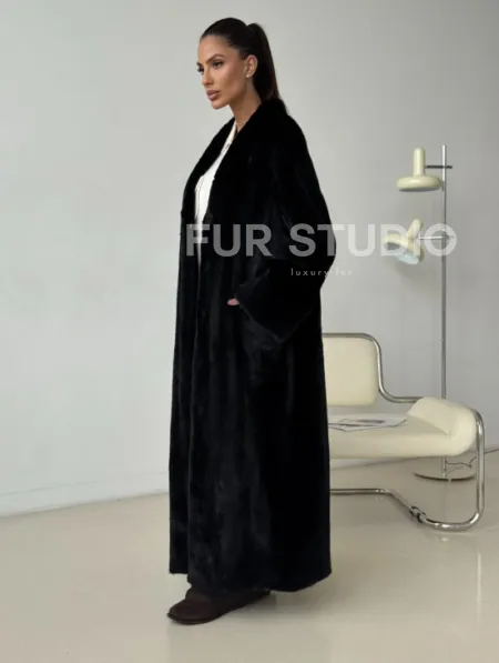 Длинная норковая шуба BLACKGLAMA - фото 10