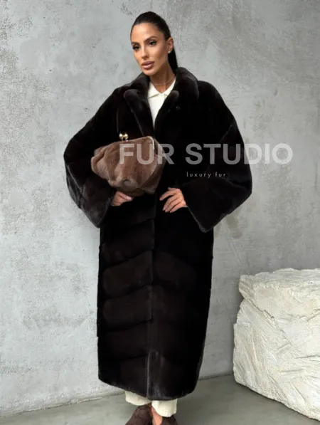 Натуральная норковая шуба - фото 13