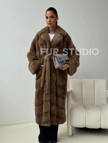 Норковая шуба - кимоно - фото 10