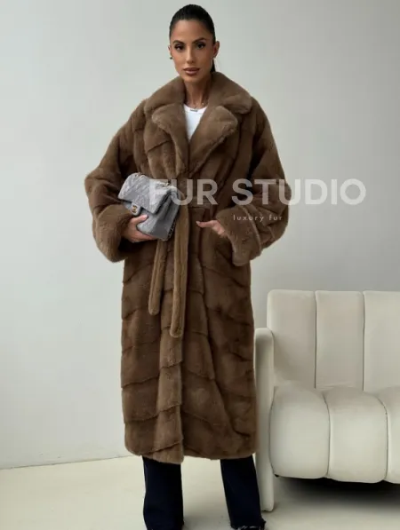 Норковая шуба - кимоно - фото 0