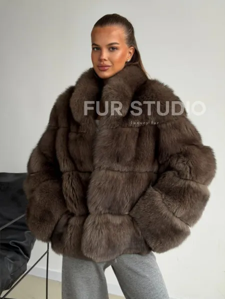 Шуба песцовая под соболь - фото 7