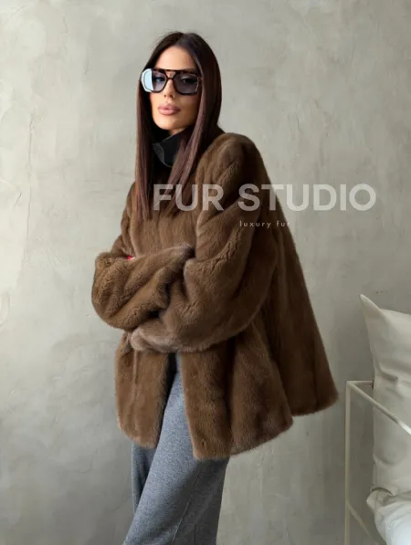 Шуба женская из меха норки - фото 11