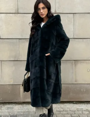 Шуба из аукционной норки NAFA с капюшоном - фото 6