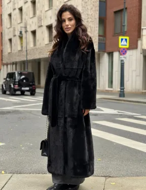 Шуба норковая черная 