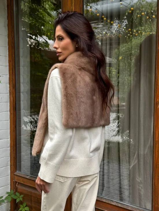 Манишка меховая из норки - фото 8
