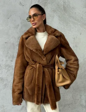 Шуба золотая - норковая - фото 10