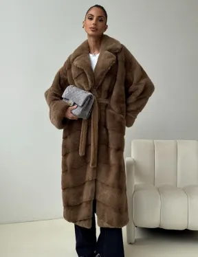 Норковая шуба - кимоно - фото 5