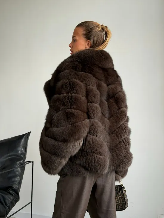 Шуба под соболь - рукава косички - фото 11