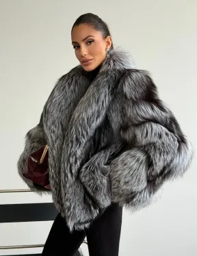 Шуба из чернобурки - рукава косичкой - фото 3