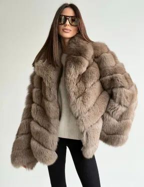 Шуба из меха финского песца - фото 0