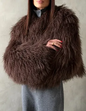 Модный полушубок из ламы - фото 3