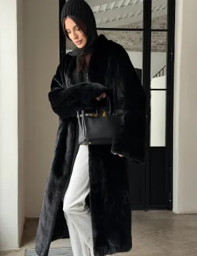 Шуба норка Blackglama V-образный ворот - фото 5