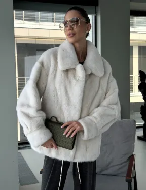 Модная женская норковая куртка - фото 7