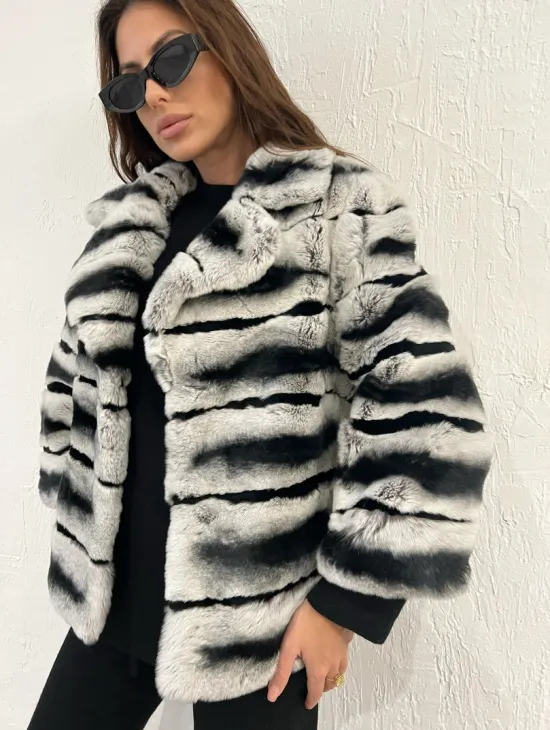 Короткая шуба из меха орилага под шиншиллу - фото 2