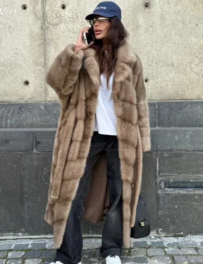 Шуба норковая - цвет пастель - фото 6