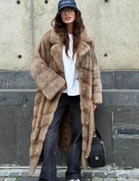 Шуба норковая - цвет пастель - фото 0