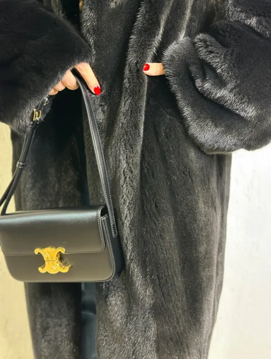 Норка BLACKGLAMA роспуск, английский воротник, кимоно - фото 2