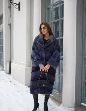 Крестовка кимоно шуба из меха скандинавской норки - фото 4